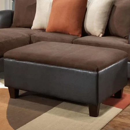 Two-Tone Contemporary Ottoman